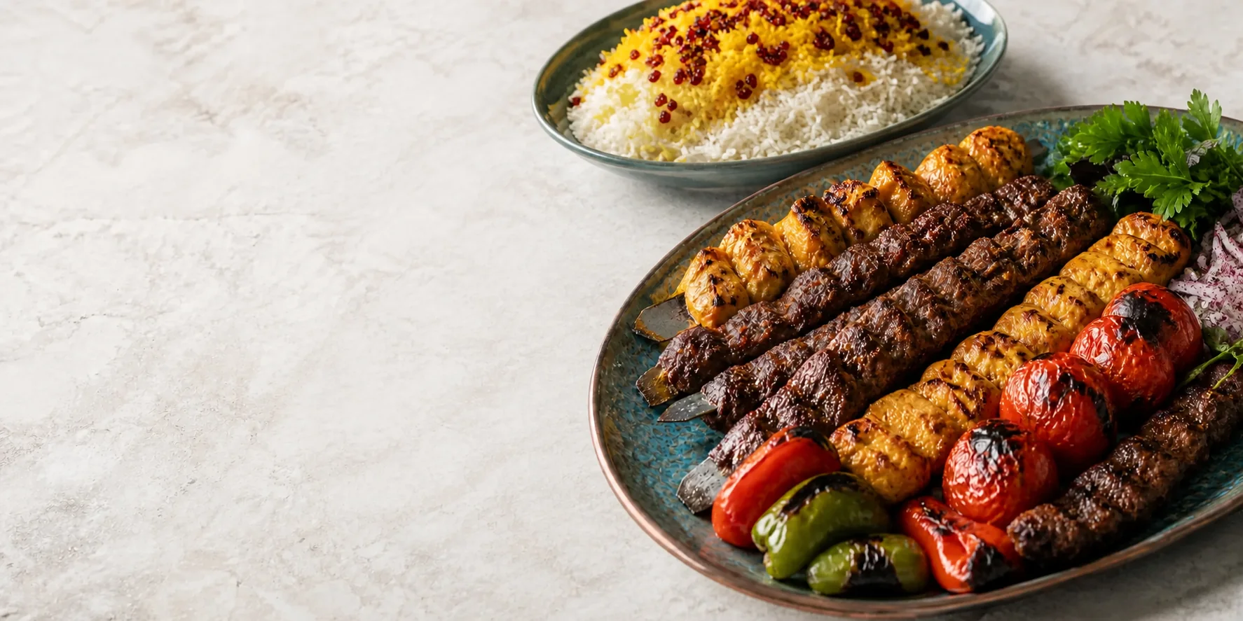 Saffron Kitchen kebab feast